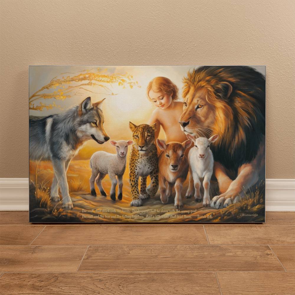 Kingdom To Come Gallery Wrapped Christian Wall Art Canvas with Quote - Canvas
