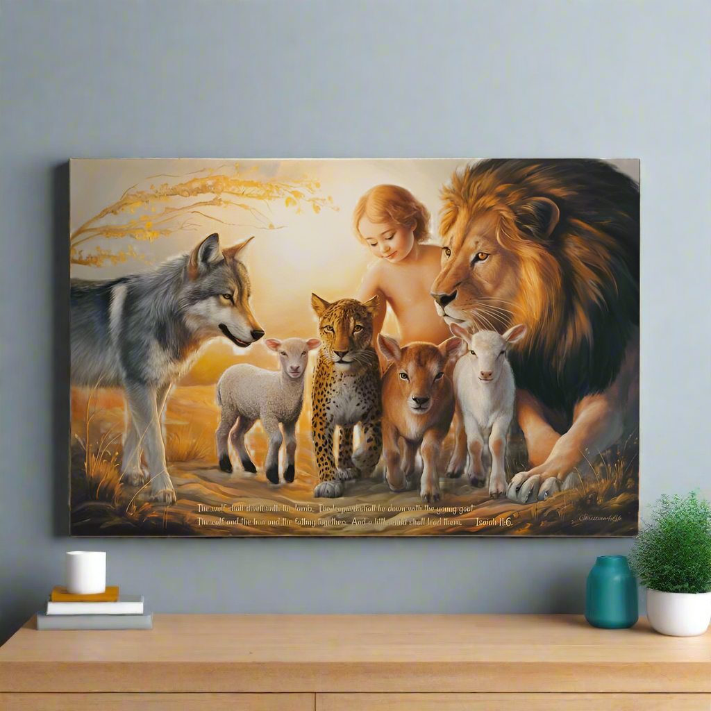 Kingdom To Come Gallery Wrapped Christian Wall Art Canvas with Quote - Canvas