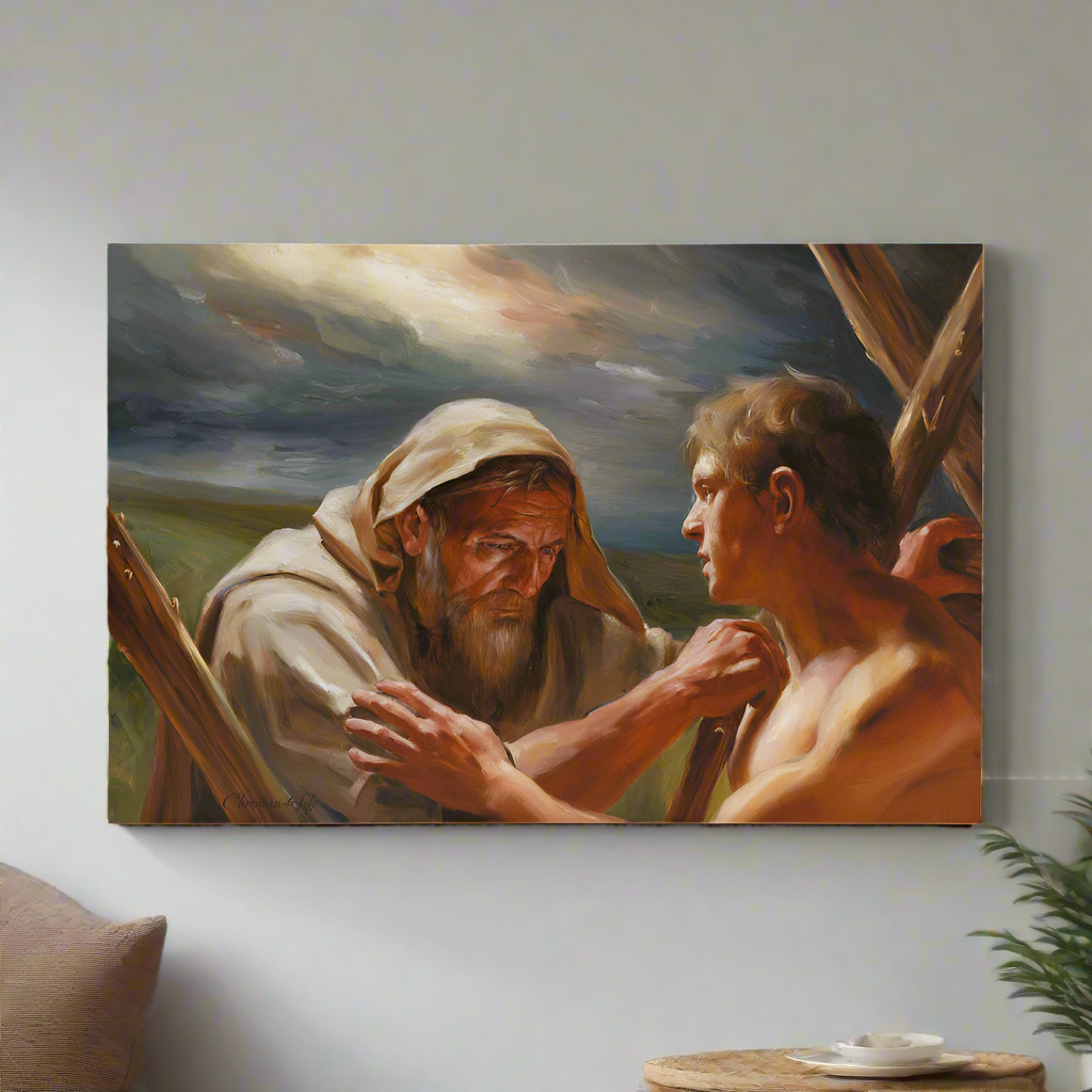 The Promise Fulfilled - Abraham and Isaac - Gallery Wrapped Canvas - Canvas