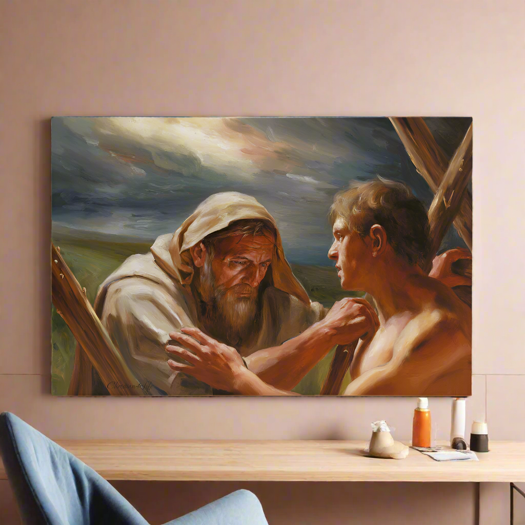 The Promise Fulfilled - Abraham and Isaac - Gallery Wrapped Canvas - Canvas