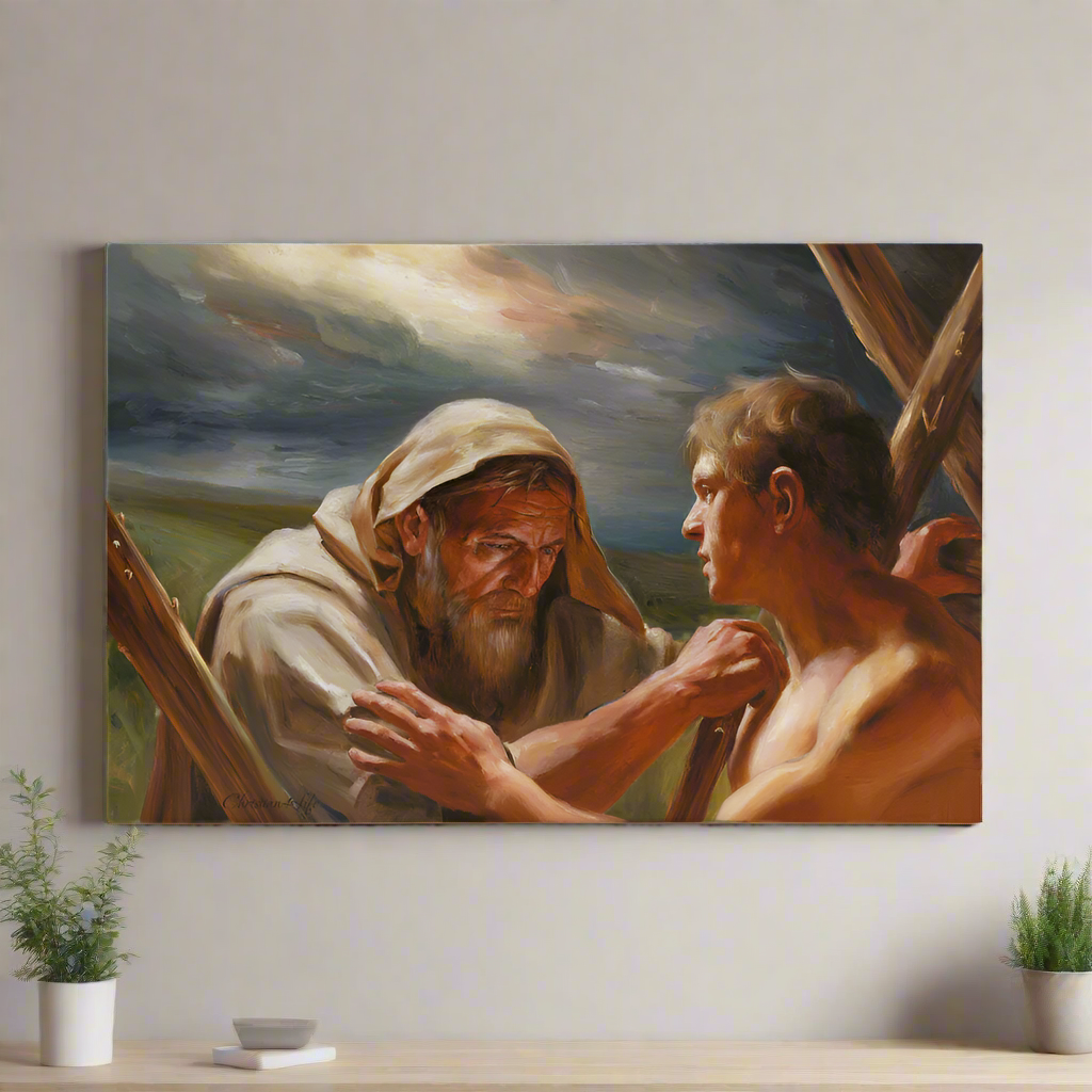 The Promise Fulfilled - Abraham and Isaac - Gallery Wrapped Canvas - Canvas