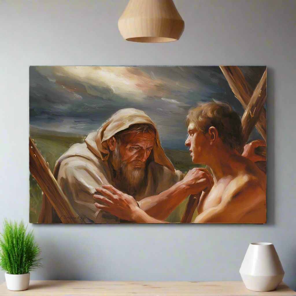 The Promise Fulfilled - Abraham and Isaac - Gallery Wrapped Canvas - Canvas
