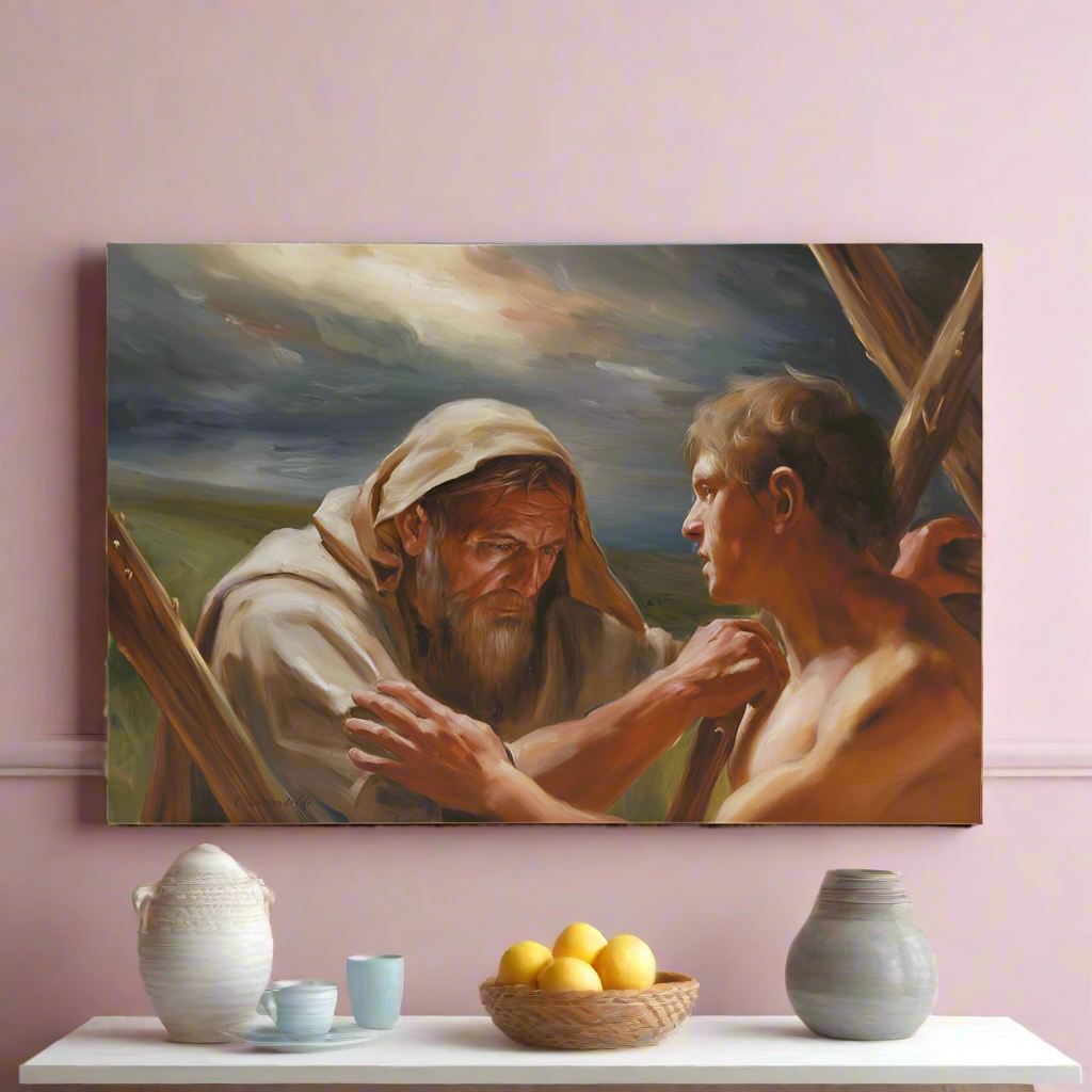 The Promise Fulfilled - Abraham and Isaac - Gallery Wrapped Canvas - Canvas