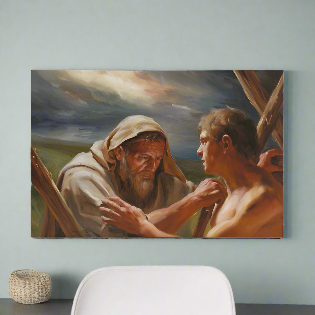The Promise Fulfilled - Abraham and Isaac - Gallery Wrapped Canvas - Canvas