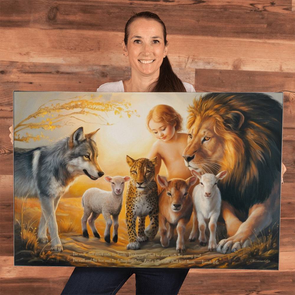 Kingdom To Come Gallery Wrapped Christian Wall Art Canvas with Quote - Canvas