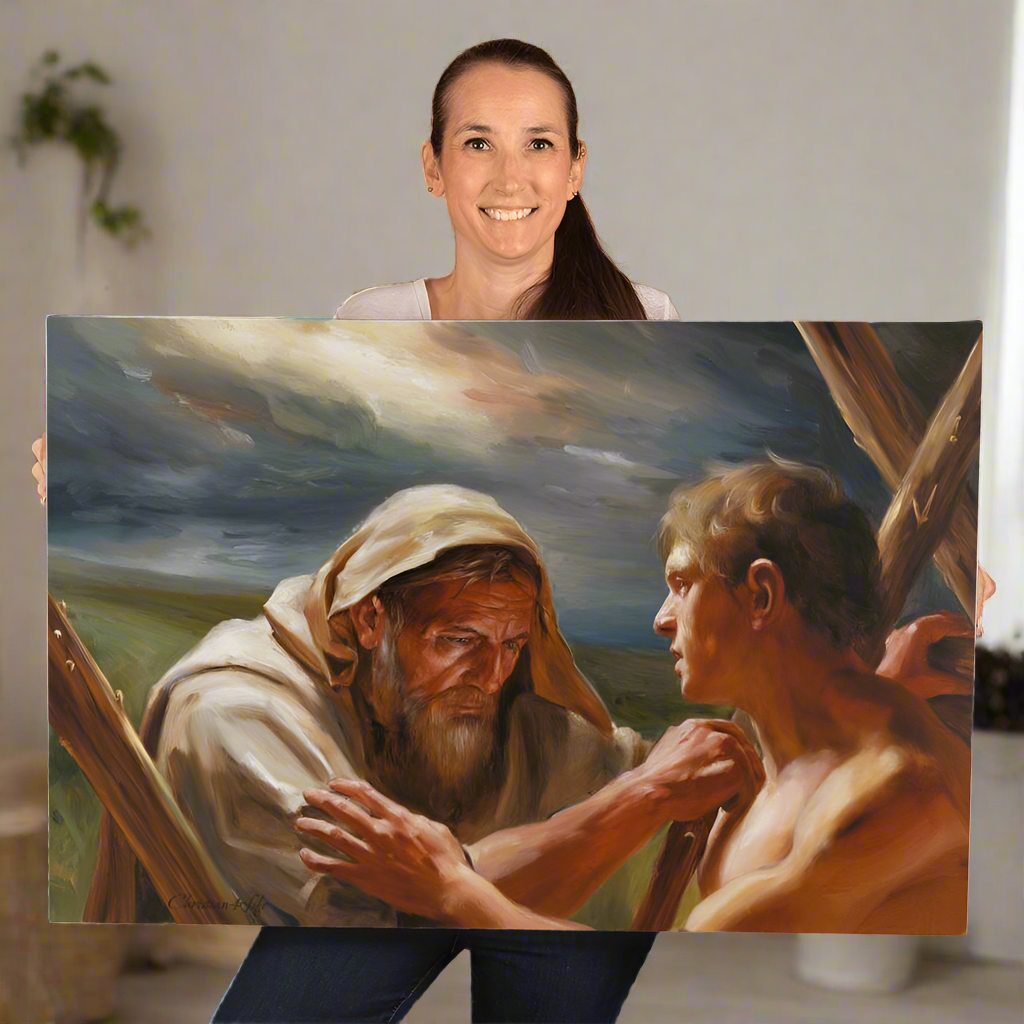 The Promise Fulfilled - Abraham and Isaac - Gallery Wrapped Canvas - Canvas