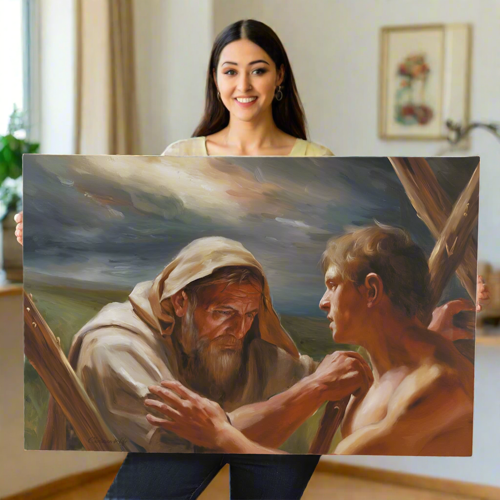 The Promise Fulfilled - Abraham and Isaac - Gallery Wrapped Canvas - Canvas