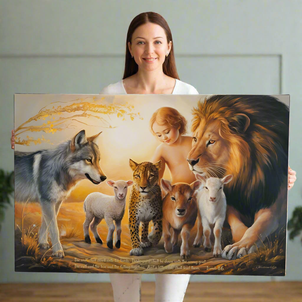 Kingdom To Come Gallery Wrapped Christian Wall Art Canvas with Quote - Canvas