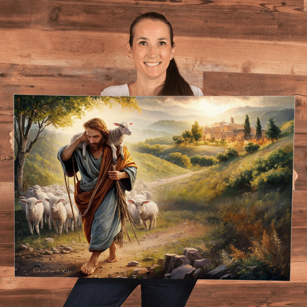 The Good Shepherd Gallery Wrapped Christian Wall Art Canvas - Canvas