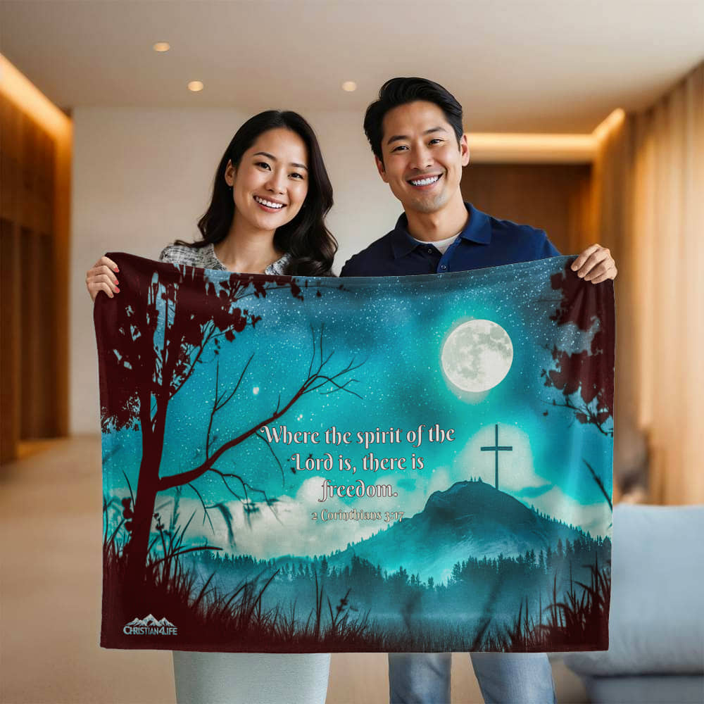 "Where the spirit of the Lord is" Mink Touch Fleece Blanket