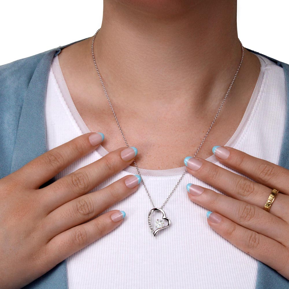 Forever Love Necklace with Christmas insert and optional custom message - Jewelry