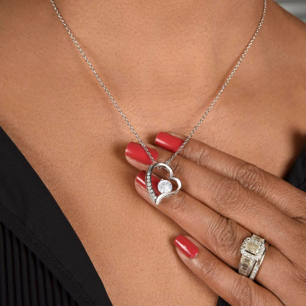 Forever Love Necklace with Christmas insert and optional custom message - Jewelry