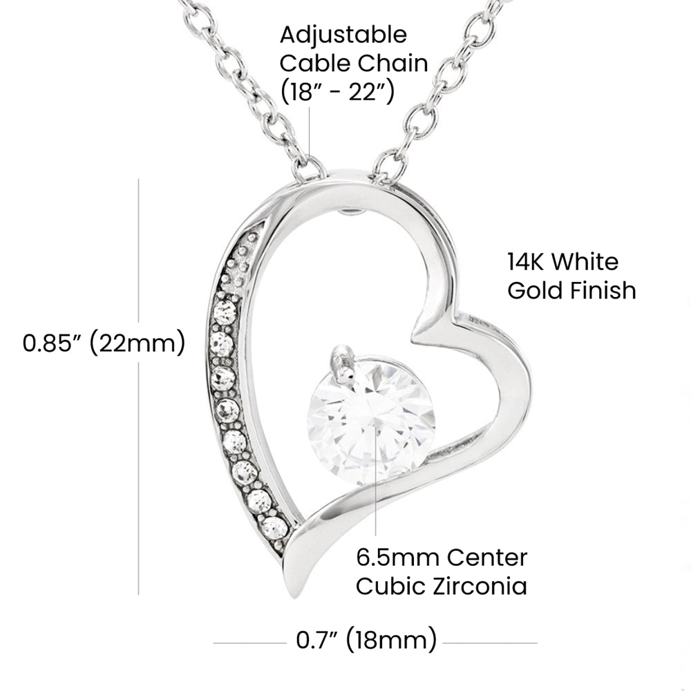 Forever Love Necklace with Christmas insert and optional custom message - Jewelry