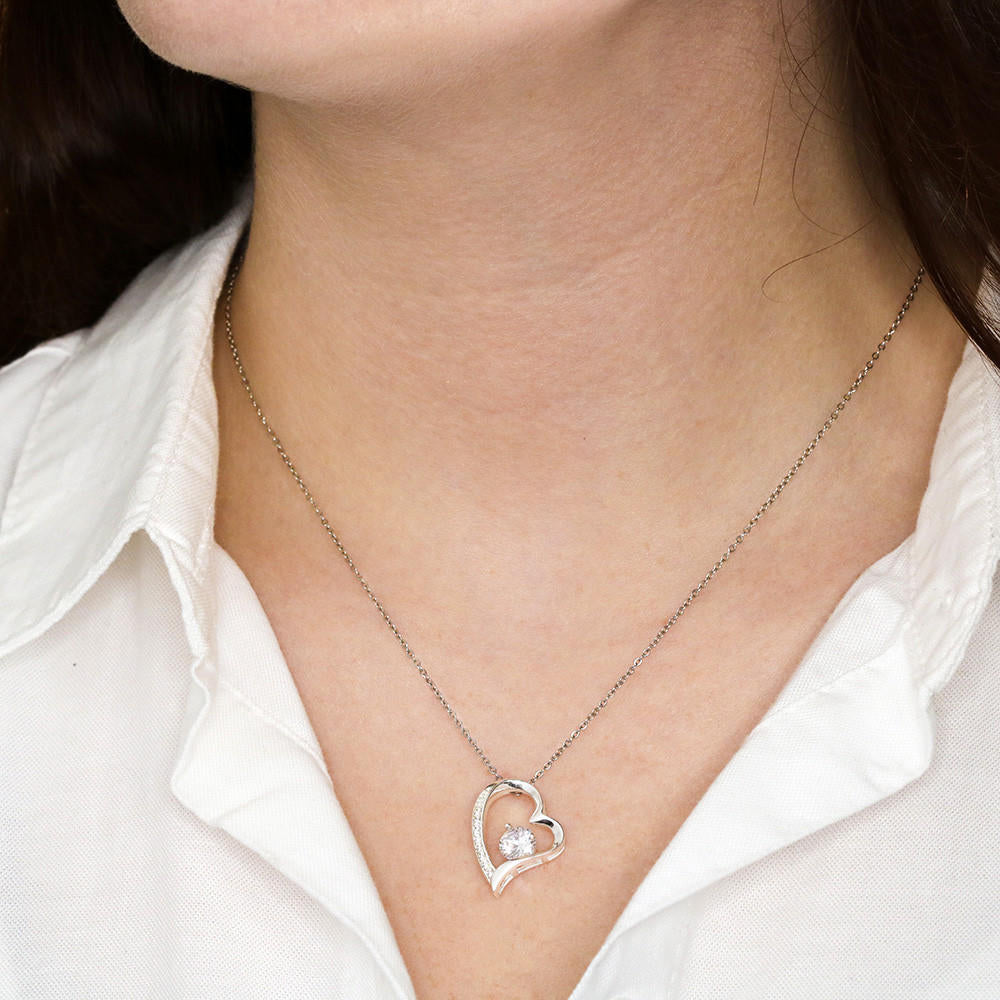 Forever Love Necklace with Christmas insert and optional custom message - Jewelry