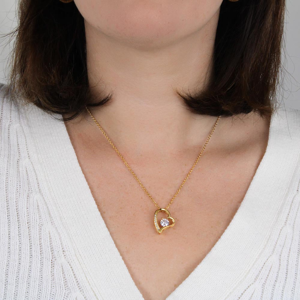 Forever Love Necklace with Christmas insert and optional custom message - Jewelry
