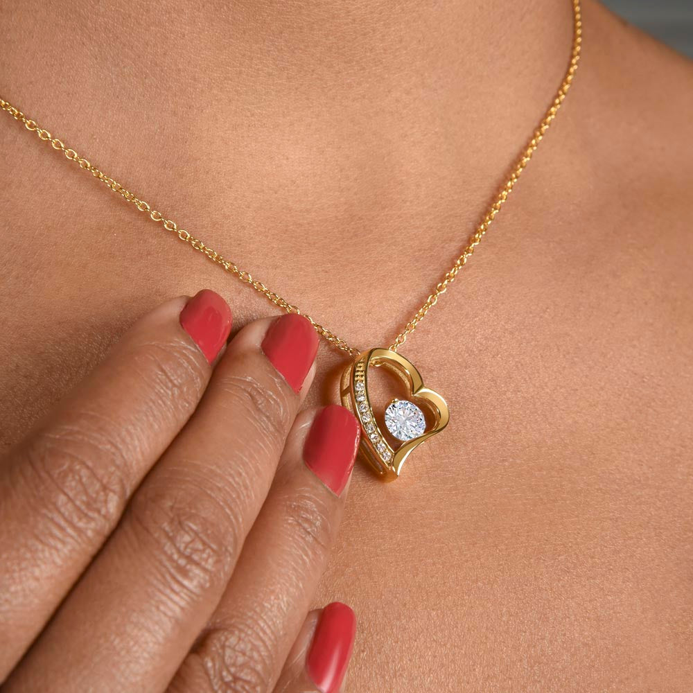 Forever Love Necklace with Christmas insert and optional custom message - Jewelry