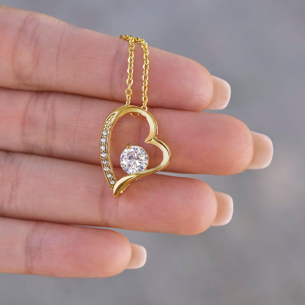 Forever Love Necklace with Christmas insert and optional custom message - Jewelry