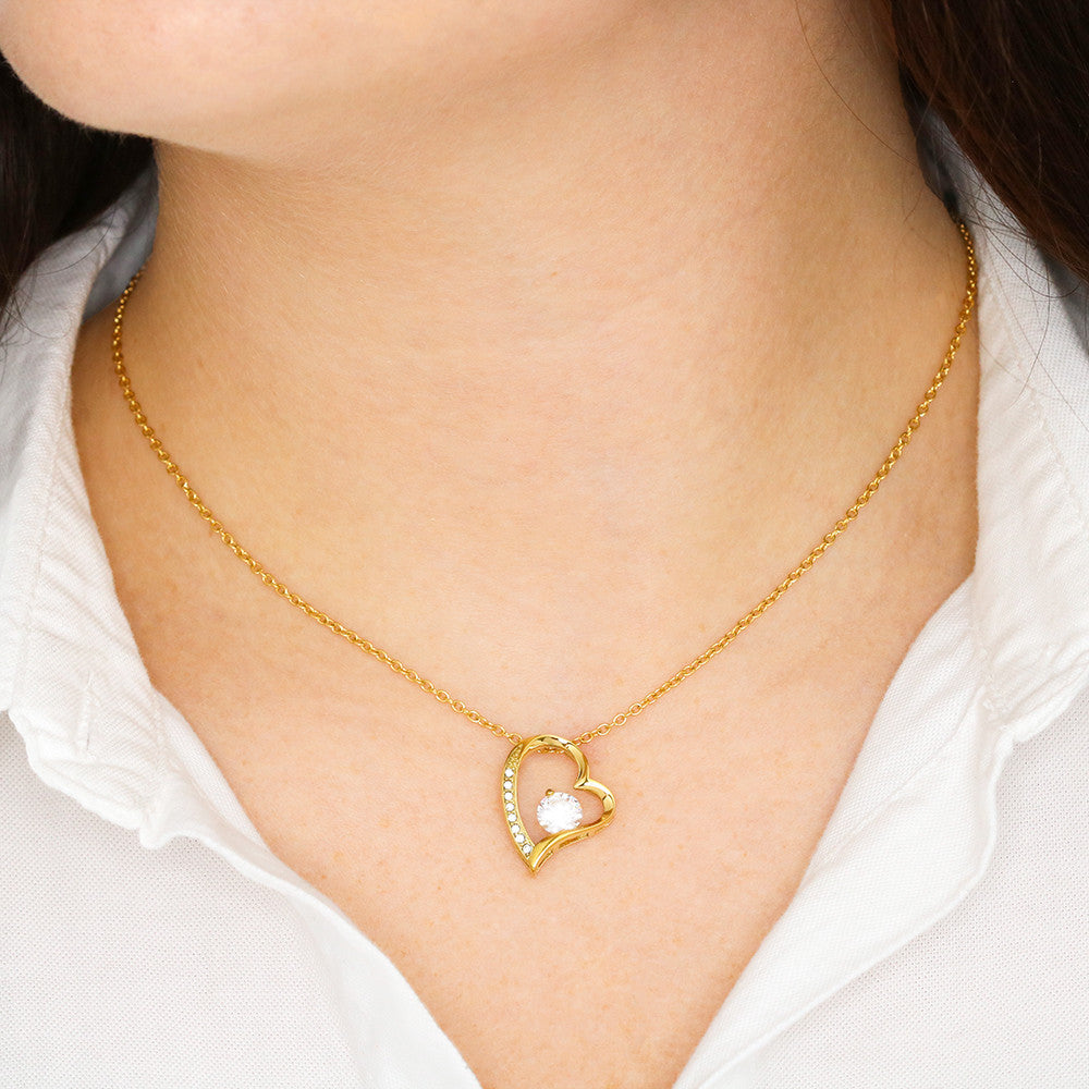 Forever Love Necklace with Christmas insert and optional custom message - Jewelry