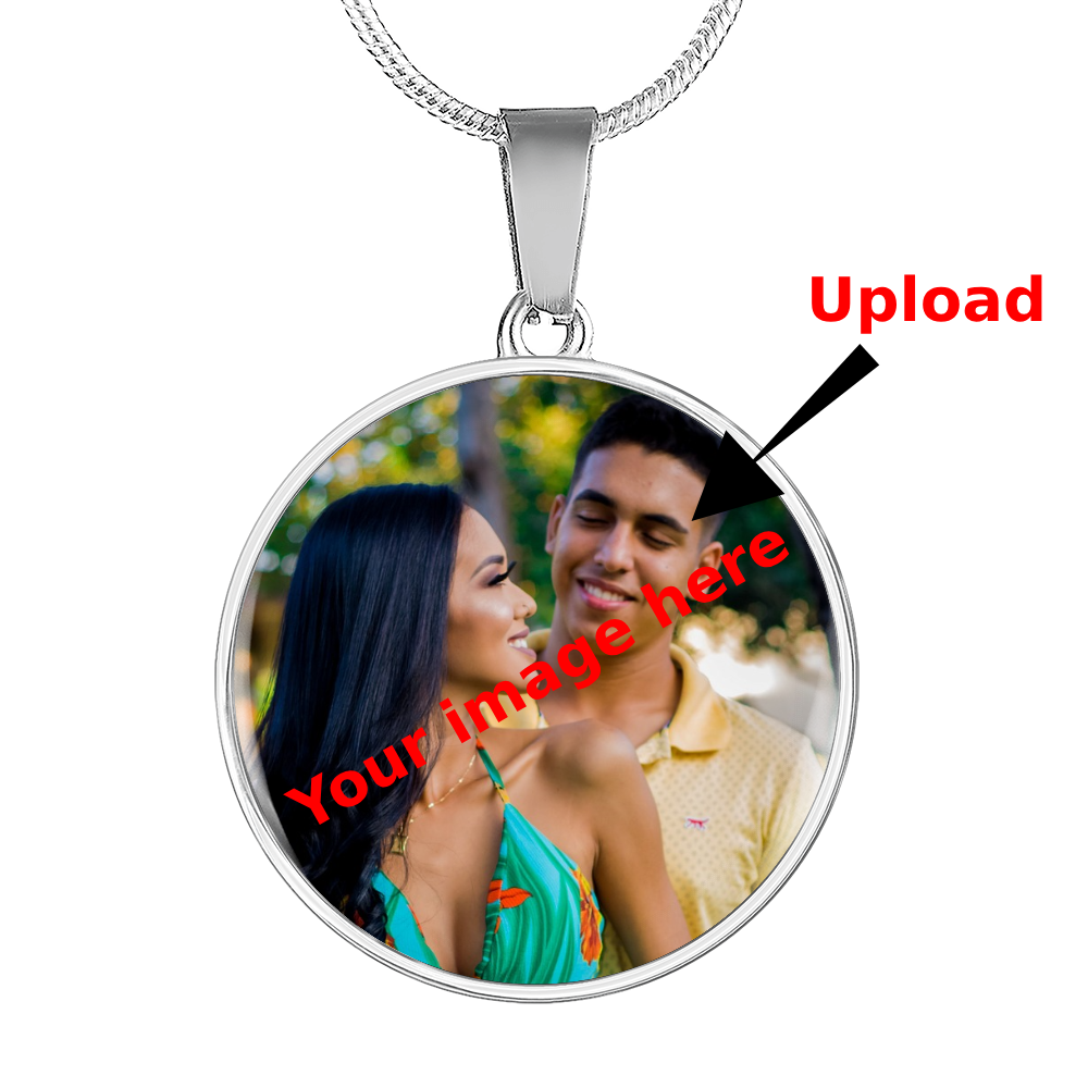Circle Pendant Personalized by You (Photo and message) - Jewelry