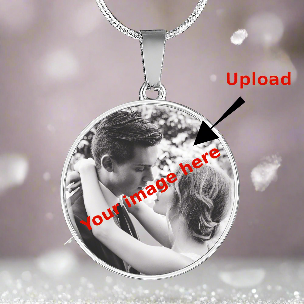 Circle Pendant Personalized by You (Photo and message) - Jewelry