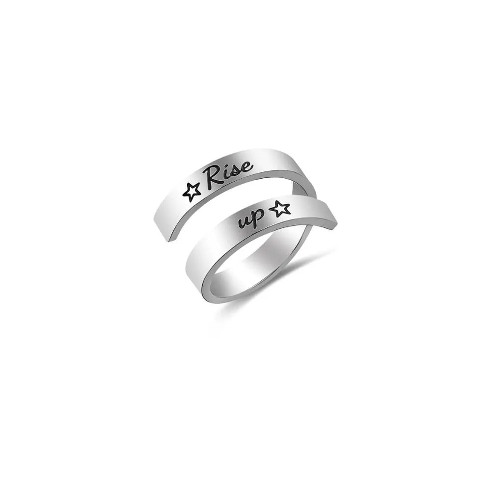 Adjustable Christian Faith Rings (Multiple styles) - Rise up R101 / 9-Adjustable - Jewelry