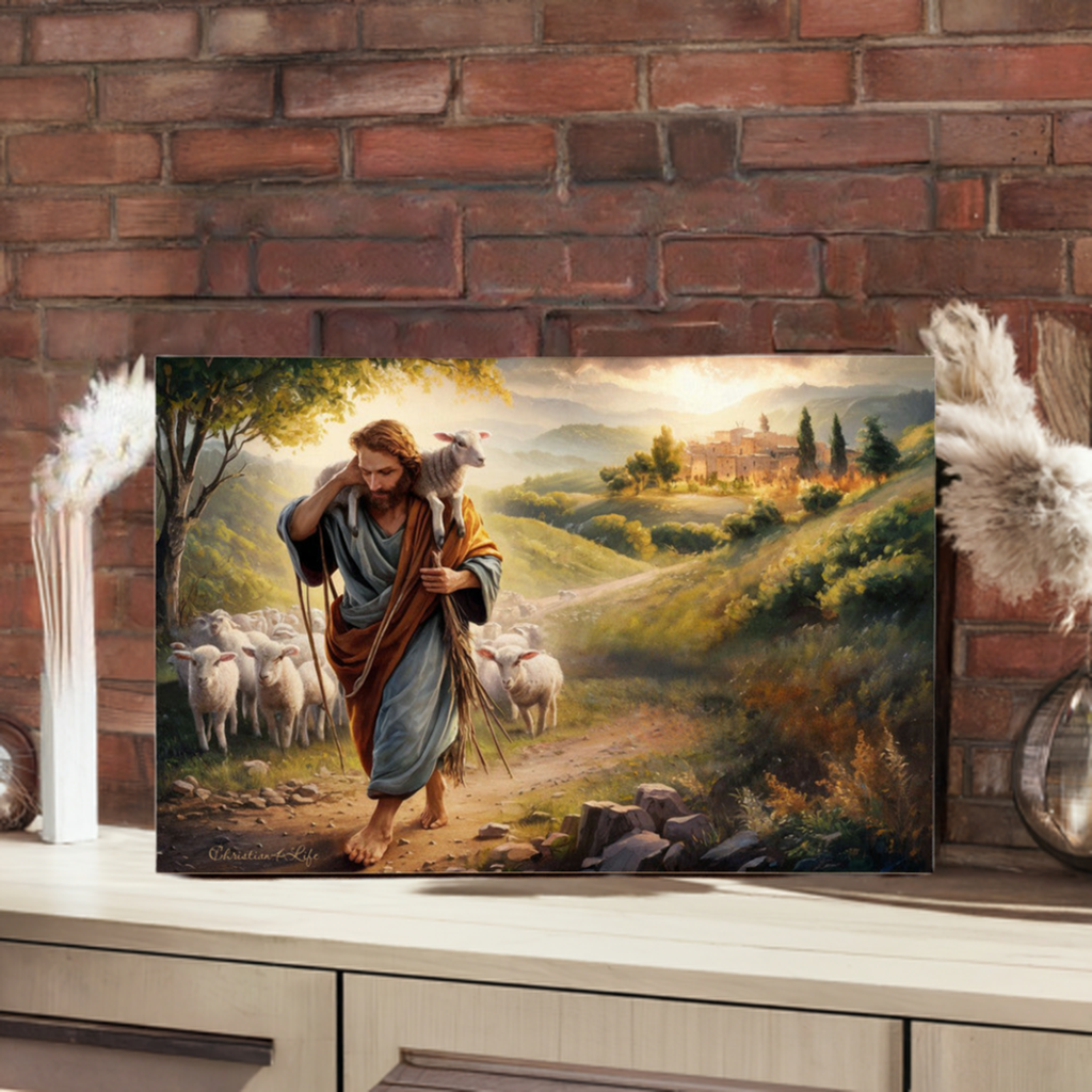 The Good Shepherd Gallery Wrapped Christian Wall Art Canvas - Canvas