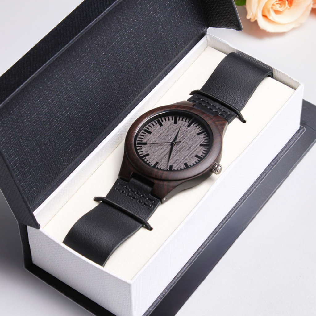 Leading with Love Engraved Wooden Watch - Standard Box - Watches