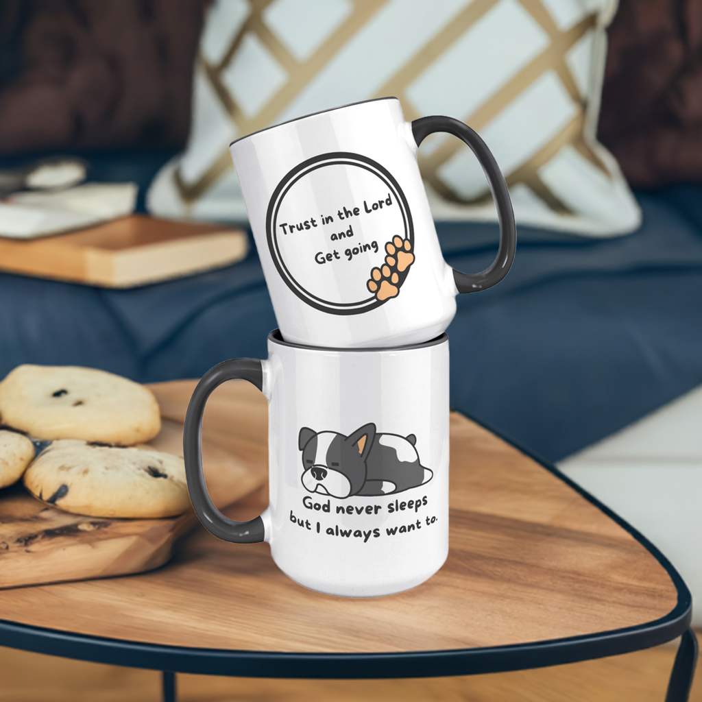 ’God never sleeps but I always want to’ 15oz Mug - inside color schemes - Mug