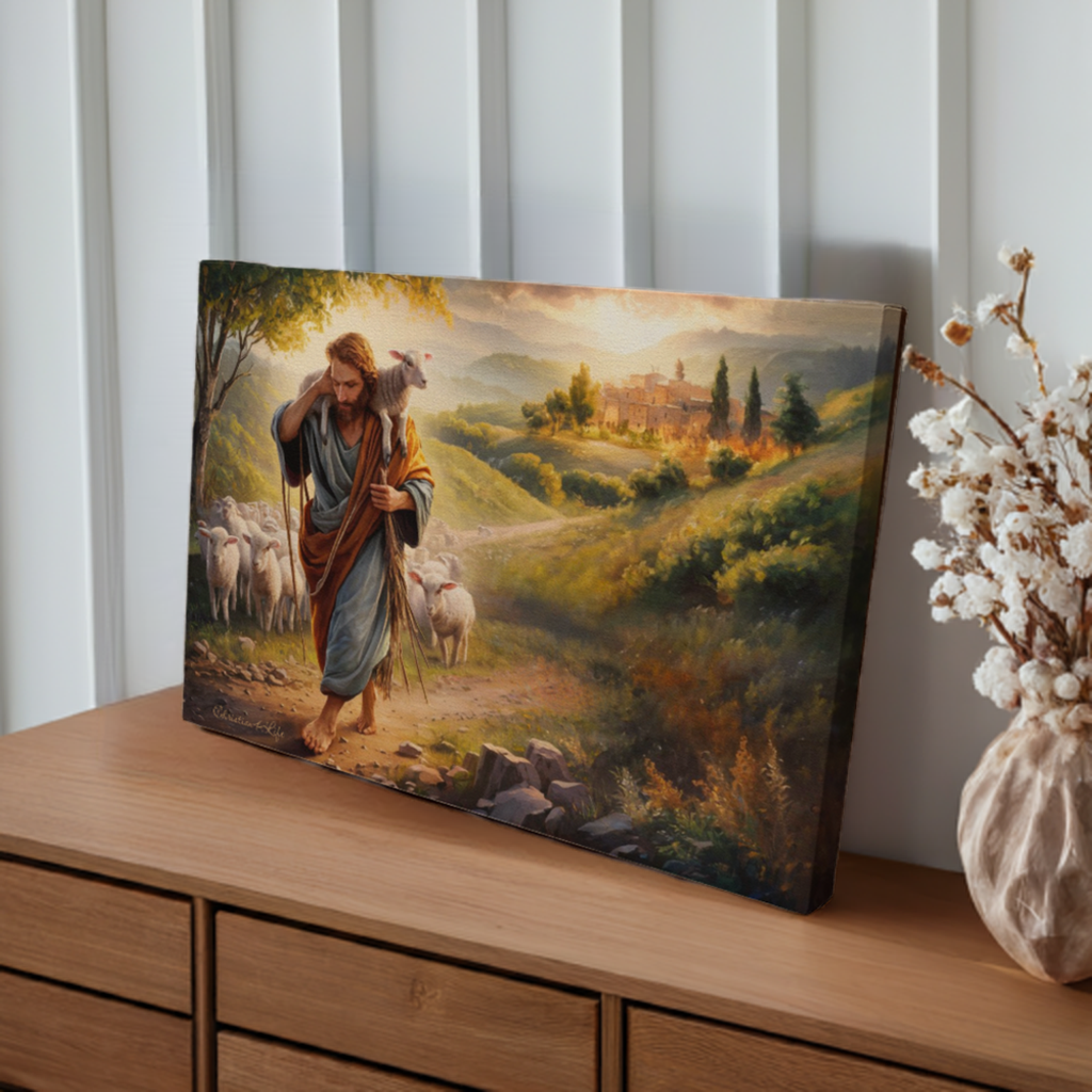 The Good Shepherd Gallery Wrapped Christian Wall Art Canvas - Canvas