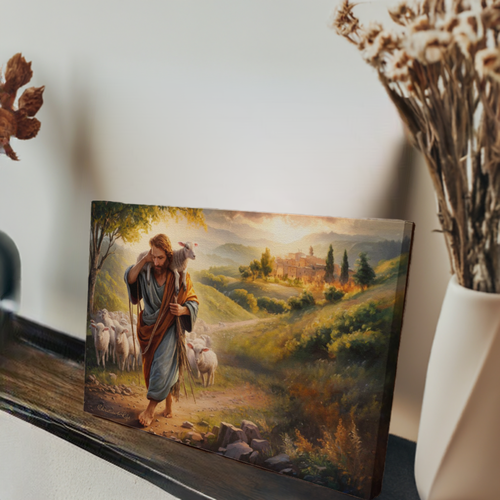 The Good Shepherd Gallery Wrapped Christian Wall Art Canvas - Canvas