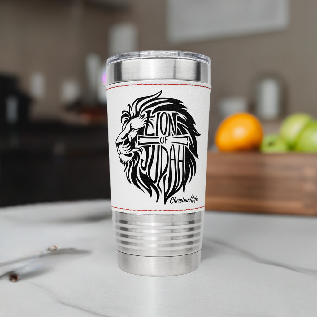 Lion of Judah 20oz Insulated Baseball Tumbler - Christian Tumbler (optional personalized name or Message)
