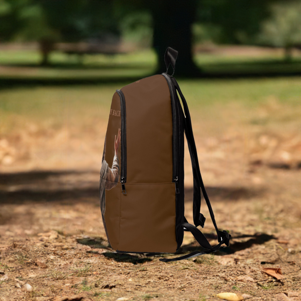 ’Jesus Has My Back’ Graphic design Christian Backpack (brown) - One size - Bags