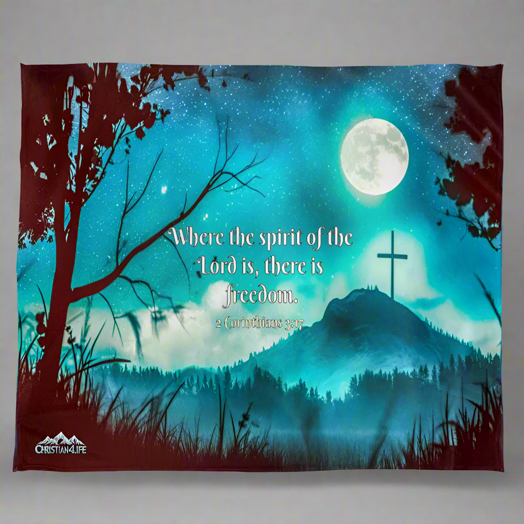 ’Where the spirit of the Lord is’ Mink Touch Fleece Blanket - Blankets