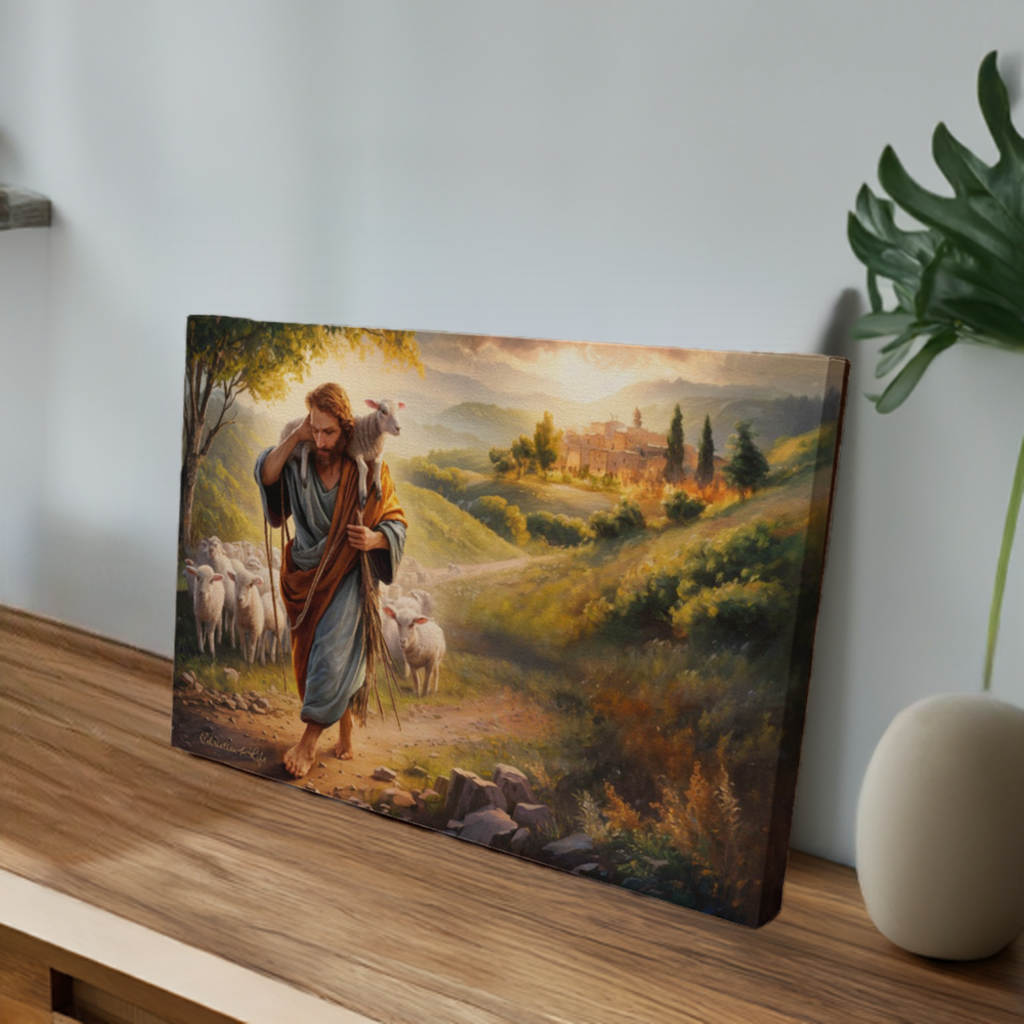 The Good Shepherd Gallery Wrapped Christian Wall Art Canvas - Canvas