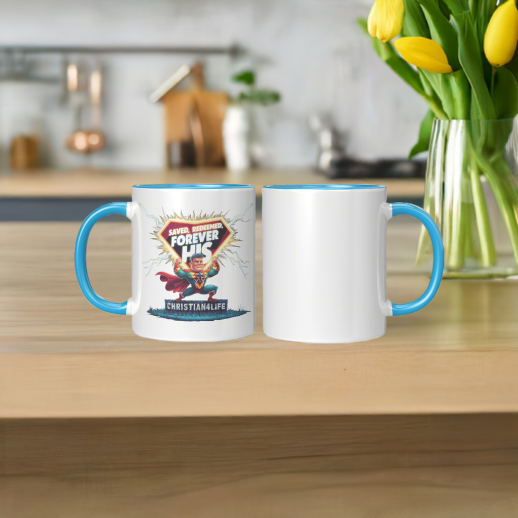 Christian ’Saved Redeemed forever His’ 11oz Mug in a variety of colors Christian Hero Mug - Mug