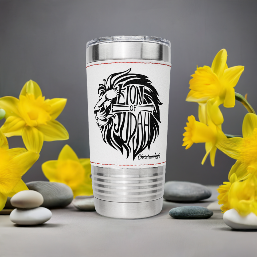Lion of Judah 20oz Insulated Baseball Tumbler - Christian Tumbler (optional personalized name or Message)