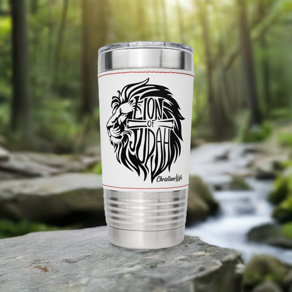 Lion of Judah 20oz Insulated Baseball Tumbler - Christian Tumbler (optional personalized name or Message)