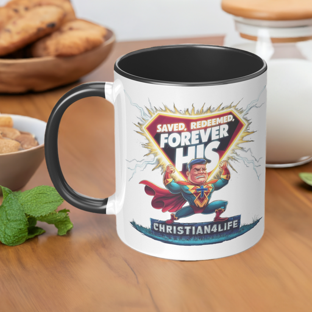 Christian ’Saved Redeemed forever His’ 11oz Mug in a variety of colors Christian Hero Mug - Mug