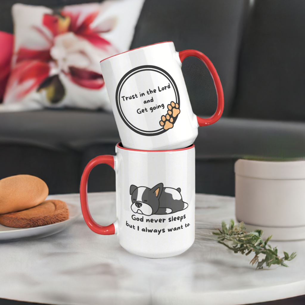 ’God never sleeps but I always want to’ 15oz Mug - inside color schemes - Mug