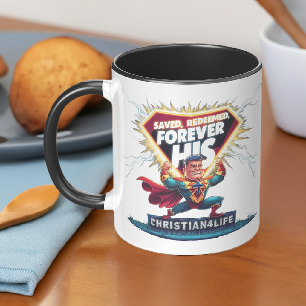 Christian ’Saved Redeemed forever His’ 11oz Mug in a variety of colors Christian Hero Mug - Mug