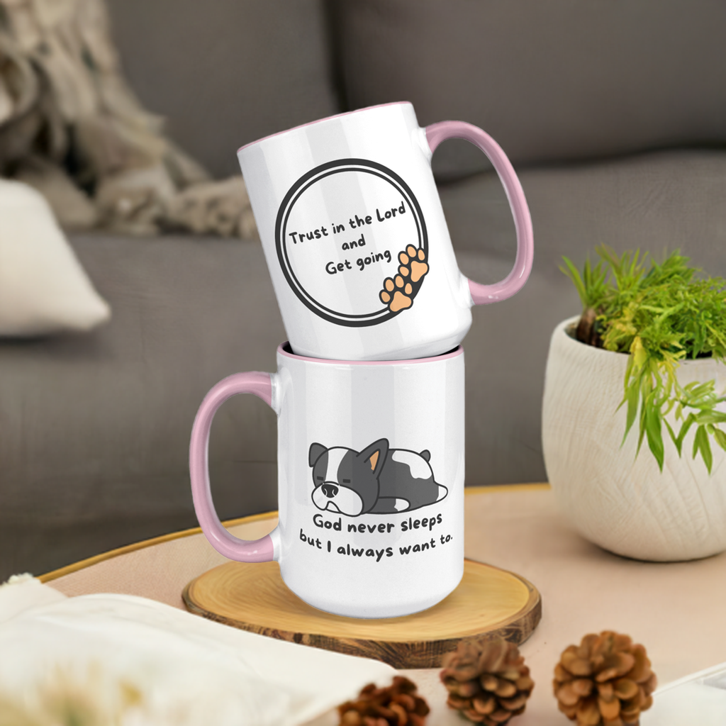 ’God never sleeps but I always want to’ 15oz Mug - inside color schemes - Mug