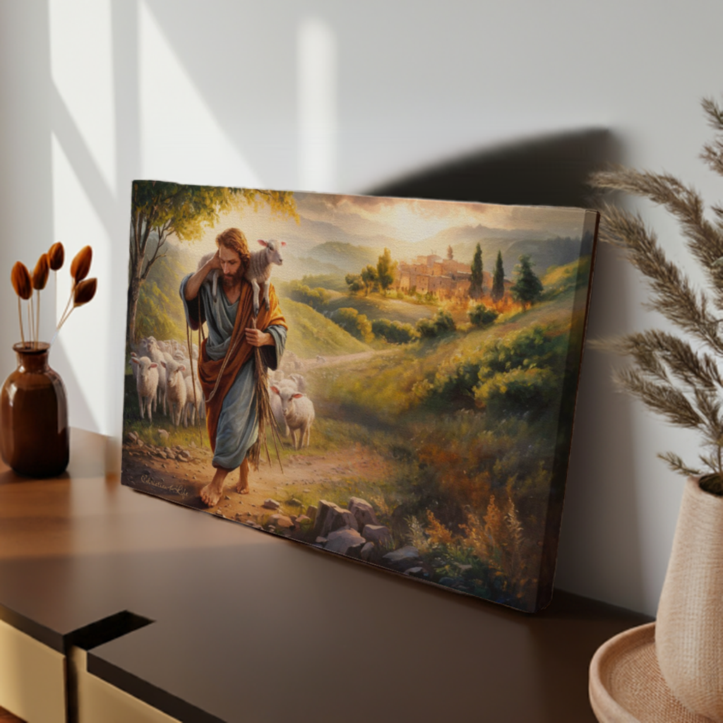The Good Shepherd Gallery Wrapped Christian Wall Art Canvas - Canvas