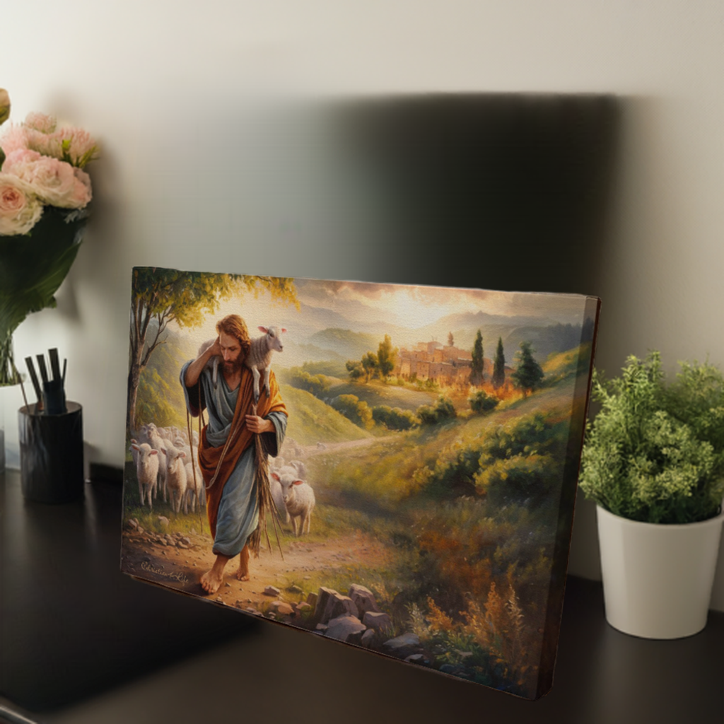 The Good Shepherd Gallery Wrapped Christian Wall Art Canvas - Canvas