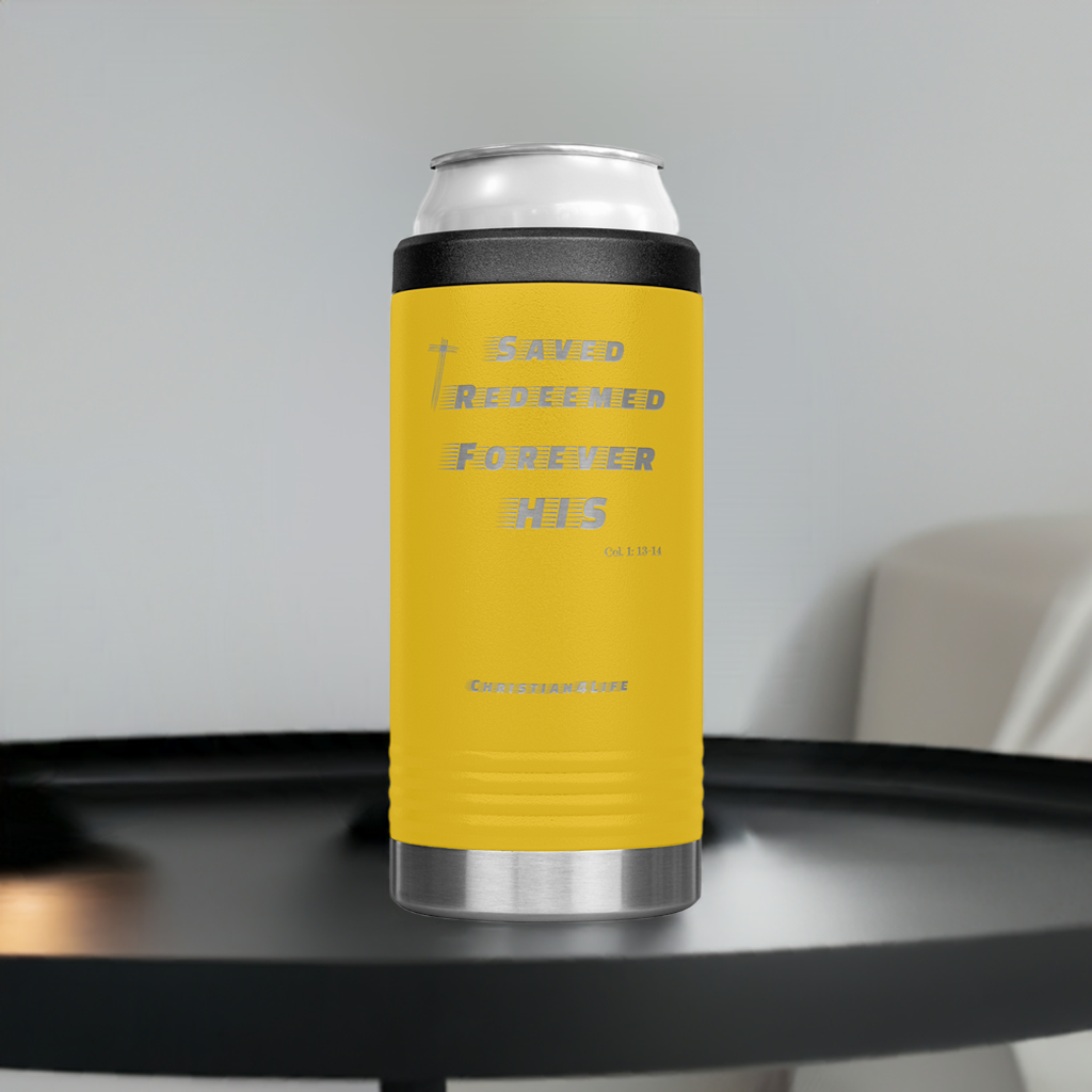 12oz Christian Cozie Insulated Tumbler -Saved Redeemed Forever His - Tumblers