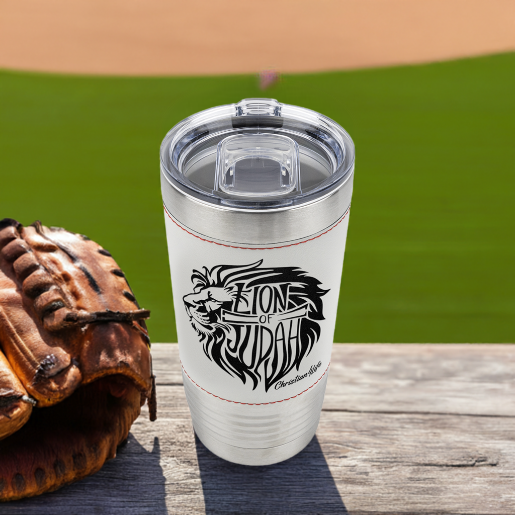 Lion of Judah 20oz Insulated Baseball Tumbler - Christian Tumbler (optional personalized name or Message)