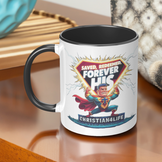 Christian ’Saved Redeemed forever His’ 11oz Mug in a variety of colors Christian Hero Mug - Mug