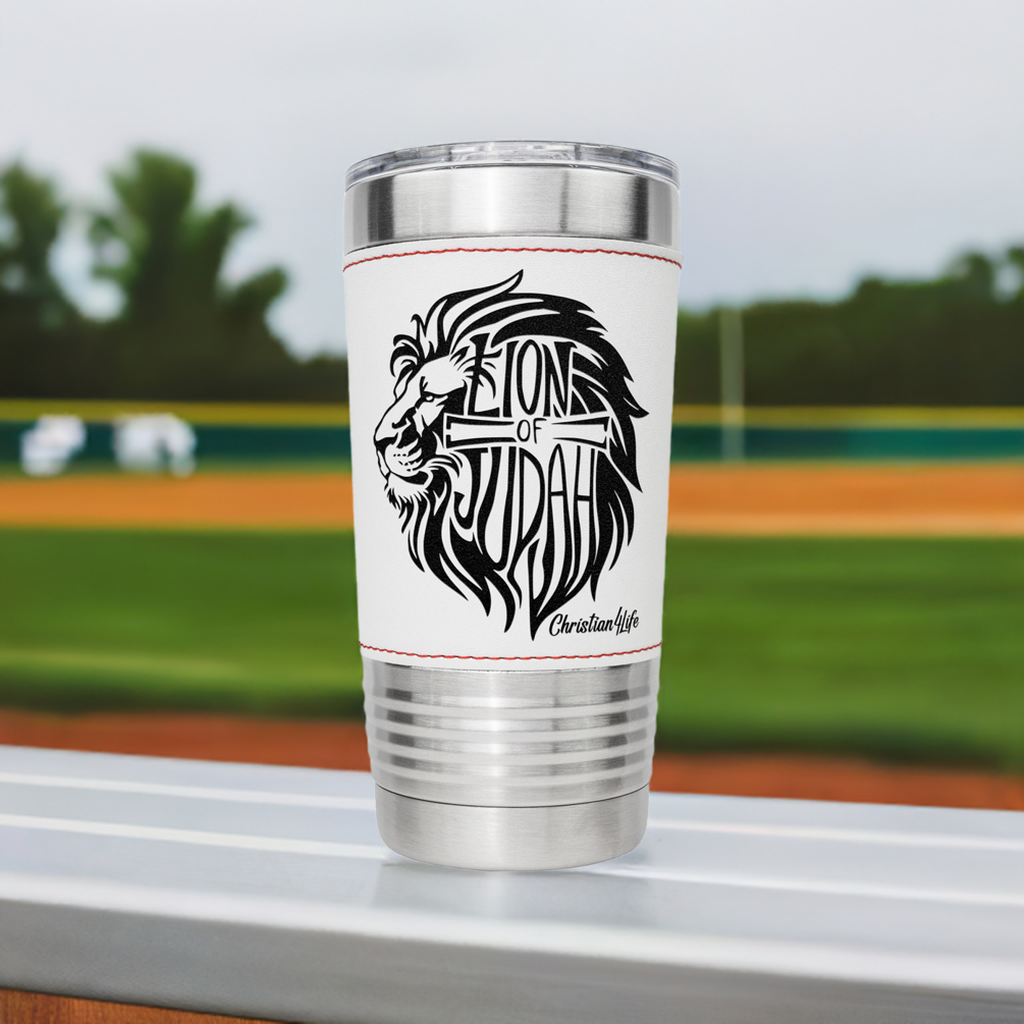 Lion of Judah 20oz Insulated Baseball Tumbler - Christian Tumbler (optional personalized name or Message)