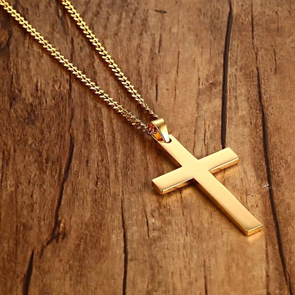 Stainless Christian Cross Necklace - Jewelry