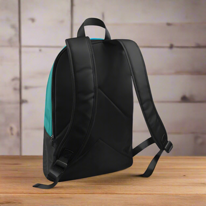 "Jesus Has My Back" Christian Backpack-Black Side Accent (Choose Green or Blue shades)