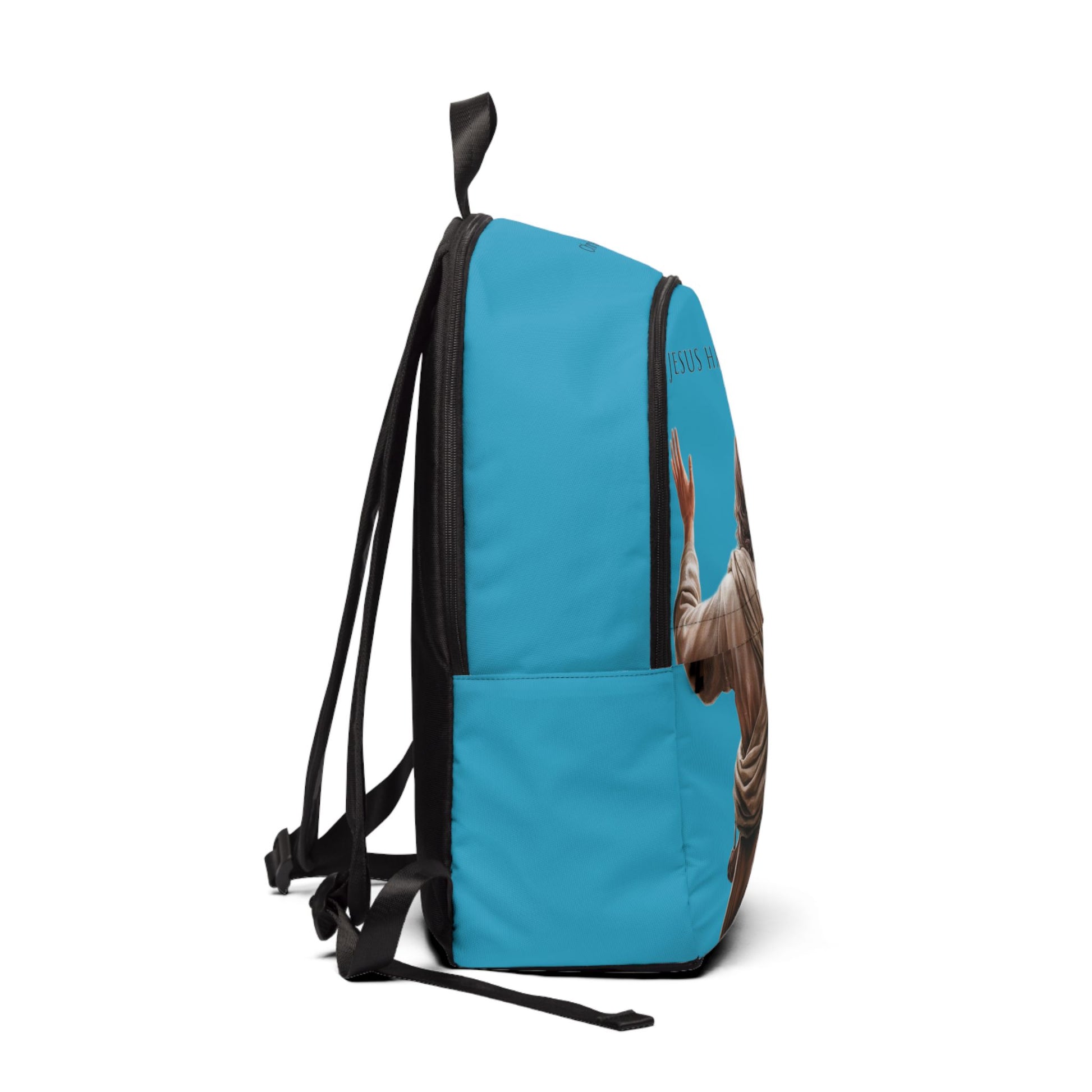 "Jesus Has My Back" design Christian Backpack (turquoise) Bags Christian4Life